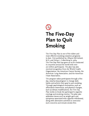 Five-Day Plan to Quit Smoking