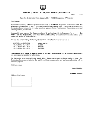 PGDIS Re-Registration Form