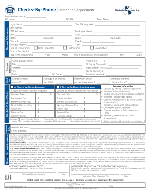 Checks-By-Phone Merchant Agreement