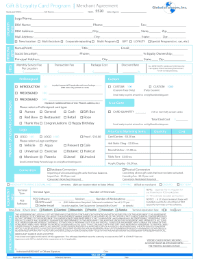 Gift & Loyalty Card Program Merchant Agreement