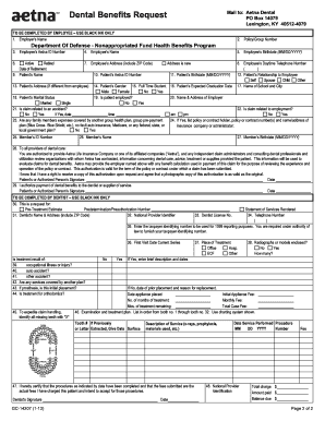 Aetna Dental Benefits Claim Form