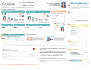 Santa Monica High School Portrait Order Form