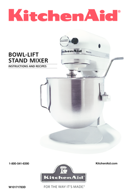 KitchenAid Stand Mixer Instructions and Recipes