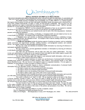 HIPAA Notice of Privacy Practices
