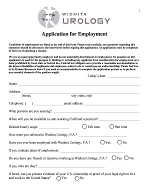 Application for Employment