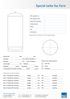 Special Tanks Fax Form