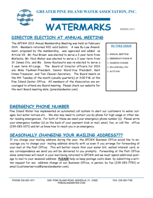 Greater Pine Island Water Association Auto Pay Agreement