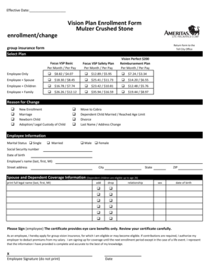 Vision Plan Enrollment Form