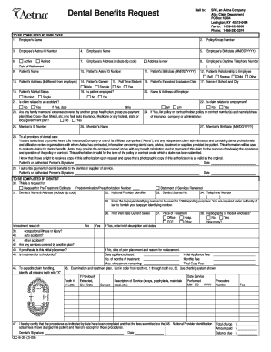 Dental Benefits Claim Form