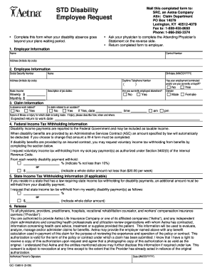 STD Disability Claim Form