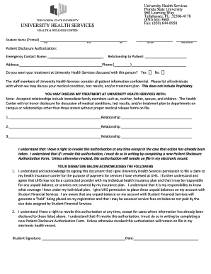 Patient Disclosure Authorization Form
