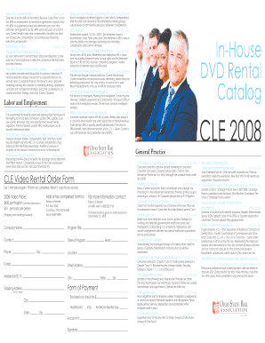 Ohio CLE Program Order Form
