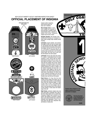 Boy Scout Uniform Inspection Sheet
