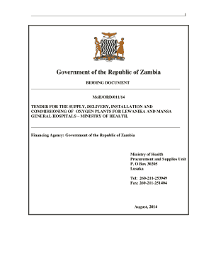 Rental reference letter template - ZAMBIA NATIONAL TENDER BOARD - moh gov