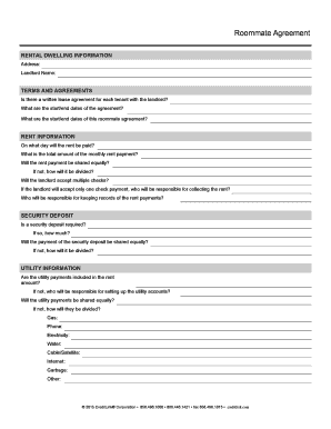 Roommate Agreement Template