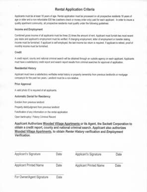 California Rental Application Form
