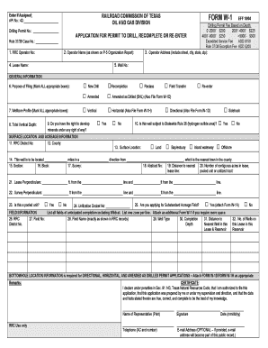 Texas Drilling Permit Application
