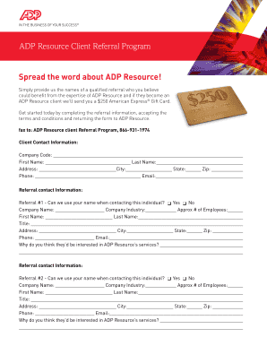 ADP Resource Client Referral Program