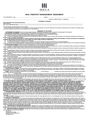 Real Property Management Agreement