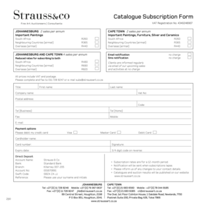 Catalogue Subscription Form