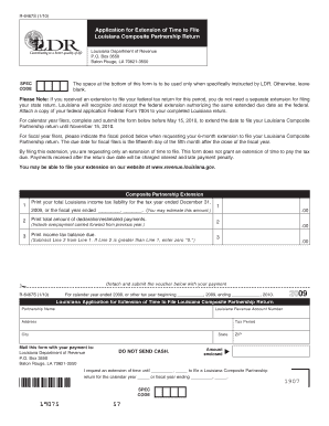 Louisiana Composite Partnership Return Extension Form