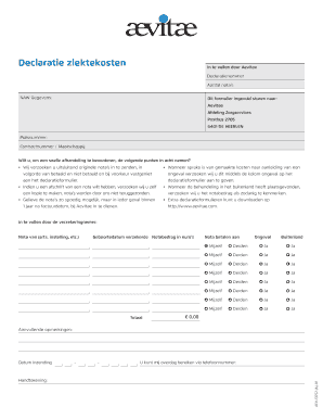 Declaratie ziektekosten