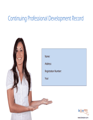 Continuing Professional Development Record for Nurses