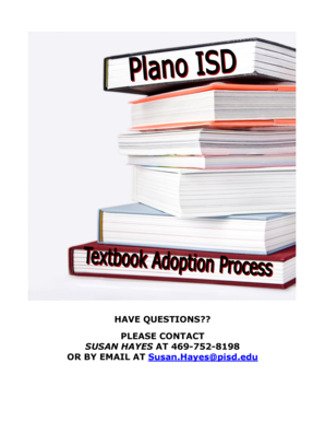 Plano ISD Textbook Adoption Comment Form