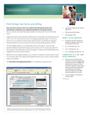 Print-N-Sign Tax Forms and eFiling