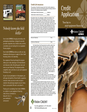 Farm Credit Express Credit Application