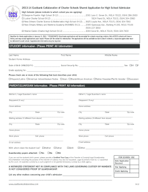 Eastbank Collaborative Charter Schools Application