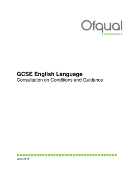 GCSE English Language Consultation Form