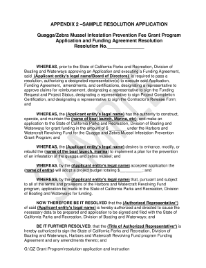 APPENDIX 2 SAMPLE RESOLUTION APPLICATION