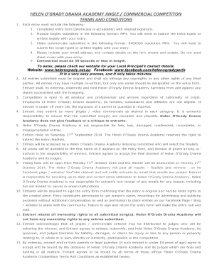 Commercial Competition Terms and Conditions and Entry Form. - helenogrady net