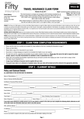Travel Insurance Claim Form