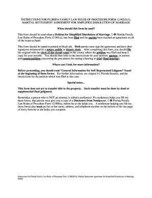 Marital Settlement Agreement for Simplified Dissolution of Marriage