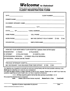 Client Registration Form