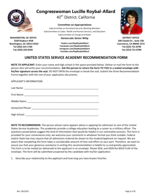 Flier letterhead - roybal-allard house