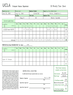 Weekly pay schedule 2023 - Biweekly time sheet example - UCLA - cs ucla