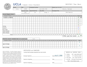 Monthly Time Sheet