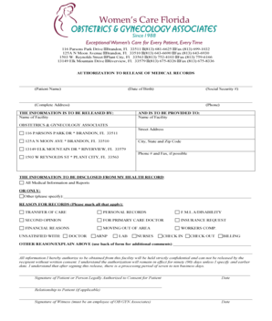 Authorization to Release Medical Records