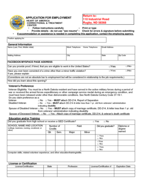 Employment Application Form