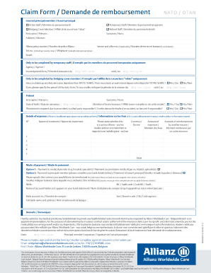 NATO Claim Form