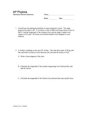 Fillable Online AP Physics - Froehlich's Physics Fax Email Print ...