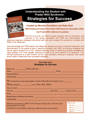 Strategies for Success DVD - Prader-Willi California Foundation - pwcf
