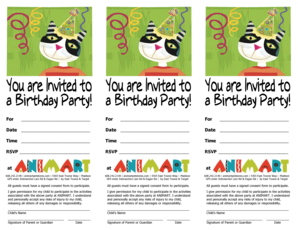 Animart Pet Stores Event Consent Form