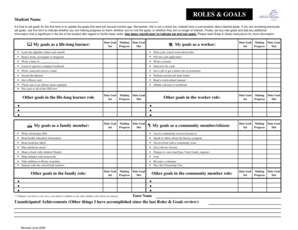 Roles & Goals Student Form