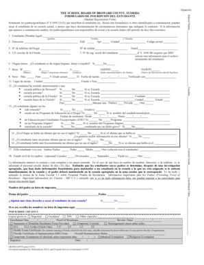 Formulario de Inscripción del Estudiante