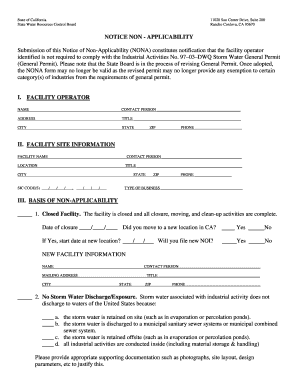 California Notice of Non-Applicability