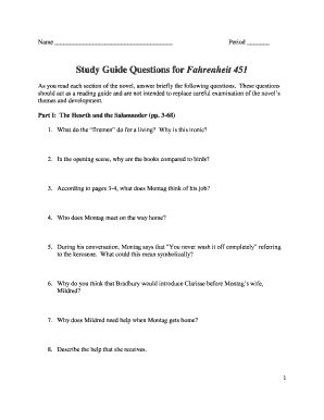 Fahrenheit 451 Study Guide Questions